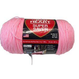 Red Heart Super Saver Yarn‎ Petal Pink 14 Oz 744 Yards Acrylic Crochet Knitting
